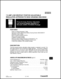 OM1830NCM datasheet: Three terminal, low dropout voltage regulator OM1830NCM