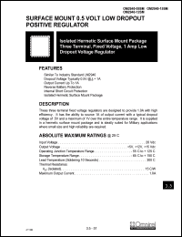 OM2940-15SM datasheet: Three terminal, fixed voltage, 1Amp low dropout voltage regulator OM2940-15SM