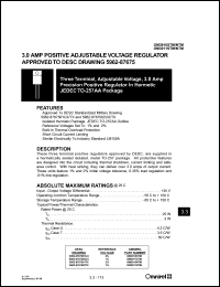 OM3910STM datasheet: 3.0Amp three terminal, adjustable voltage regulator OM3910STM
