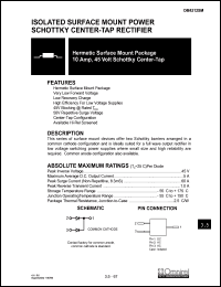 OM4215SM datasheet: 10Amp rating schottky center-tap rectifier OM4215SM