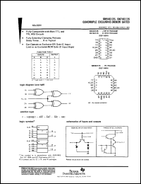 SNJ54S135W datasheet:  QUADRUPLE EXCLUSIVE-OR/NOR GATES SNJ54S135W