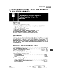 OM3914STM datasheet: 3A three terminal, adjustable voltage regulator OM3914STM