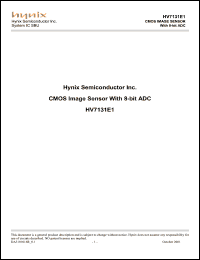 HV7131E1 datasheet: 3.3 V , 15 MHz, CMOS image sensor with 8-bit ADC HV7131E1
