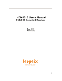 HDM8515P datasheet: 4.5 V , 1-90 MHz, DVB/DSS compliant receiver HDM8515P