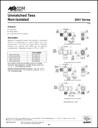 2041-6202-00 datasheet: Unmatched tees non isolated 2041-6202-00