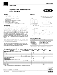 AM55-0016 datasheet: 800-1000 MHz, switched low noise amplifier AM55-0016