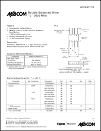 MD20-0017-S datasheet: 10-3000 MHz, Double balanced mixer MD20-0017-S