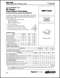 MRF173CQ datasheet: 80 W, 175 MHz, N-channel broadband RF power MOSFET MRF173CQ