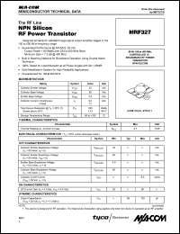 MRF327 datasheet: 80 W, 100-500 MHz, RF power transistor NPN silicon MRF327