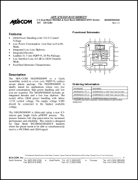 MASWSS0049-XFLT1 datasheet: 0.5-2 GHz,2 V dual-mode WCDMA and dual band GSM/DCS SP5T switch MASWSS0049-XFLT1