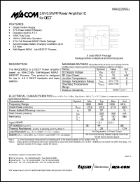 MA02206GJ datasheet: 3.6 V, 0.5 W  RF power amplifier IC for DECT MA02206GJ