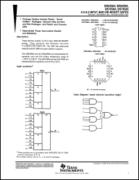 SNJ54S64W datasheet:  4-2-3-2 INPUT AND-OR-INVERT GATES SNJ54S64W