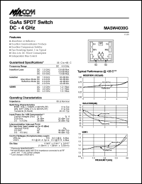 MASW4030G datasheet: DC-4 GHz GaAs DPDT switch MASW4030G