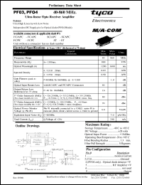 PF04 datasheet: 40-860 MHz,CATV ultra linear opto receiver amplifier PF04