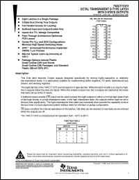 74ACT11373DW datasheet:  OCTAL TRANSPARENT D-TYPE LATCHES WITH 3-STATE OUTPUTS 74ACT11373DW