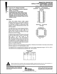 SNJ54ACT573FK datasheet:  OCTAL D-TYPE TRANSPARENT LATCHES WITH 3-STATE OUTPUTS SNJ54ACT573FK