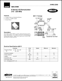 EKIN2-220D datasheet: 215-225 MHz,I/Q demodulator EKIN2-220D