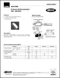 EKIN2-390DX1 datasheet: 380-400 MHz,I/Q demodulator EKIN2-390DX1