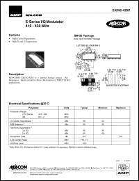 EKIN2-420X datasheet: 410-430 MHz,I/Q modulator EKIN2-420X