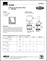 ELCM-2LH datasheet: 5-1000 MHz,surface mount mixer ELCM-2LH