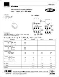 EMRS-6X1 datasheet: 1805-1880 MHz,  surface mount mixer EMRS-6X1