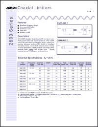 2690-1003 datasheet: 1-2 GHz, coaxial limiter 2690-1003
