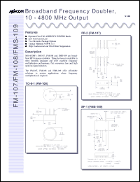 FM-107 datasheet: 10-4800 MHz output, broadband frequency doubler FM-107