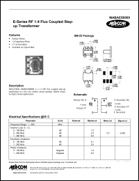 MABAES0008 datasheet: RF 1:4 flux coupled step-up transformer MABAES0008