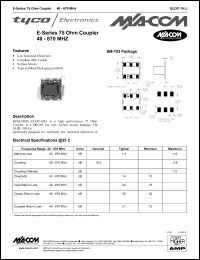 ELDC-10LI datasheet: 40-870 MHz, 75 Ohm coupler ELDC-10LI