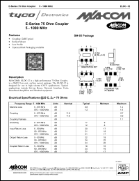 ELDC-12 datasheet: 5-1000 MHz, 75 Ohm coupler ELDC-12