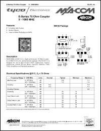 ELDC-14 datasheet: 5-1000 MHz, 75 Ohm coupler ELDC-14