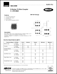ELDC-17LI datasheet: 5-870 MHz, 75 Ohm coupler ELDC-17LI