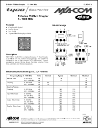 ELDC-8X1 datasheet: 5-1000 MHz, 75 Ohm coupler ELDC-8X1