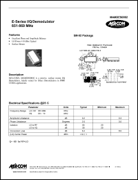 MAMDES0002 datasheet: 851-869 MHz, I/Q demodulator MAMDES0002