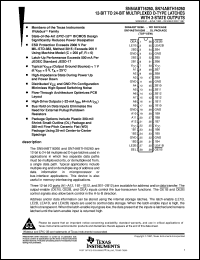 SN74ABTH16260DLR datasheet:  12-BIT TO 24-BIT MULTIPLEXED D-TYPE LATCHES WITH 3-STATE OUTPUTS SN74ABTH16260DLR