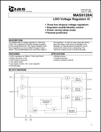 MAS9128AS datasheet: LDO voltage regulator IC. MAS9128AS