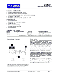 US1881E datasheet: CMOS multi-purpose latch US1881E