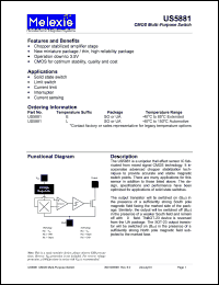 US5881L datasheet: CMOS multi-purpose switch US5881L