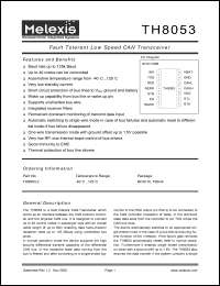TH8052.2 datasheet: Fault tolerant low speed CAN tranceiver TH8052.2