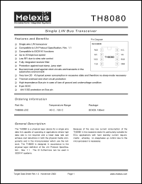 TH8080JDC datasheet: Single LIN bus transceiver TH8080JDC