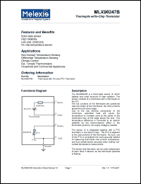 MLX90247B datasheet: Thermopile with on-chip thermistor MLX90247B