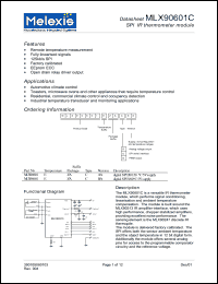 MLX90601EZACBA datasheet: SPI IR thermometer module. Digit, 5/60degC. 5V supply MLX90601EZACBA