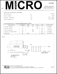 1620B datasheet: 10V led backlight for LCD display 1620B