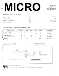 2021-1G datasheet: 10V led backlight for LCD display 2021-1G
