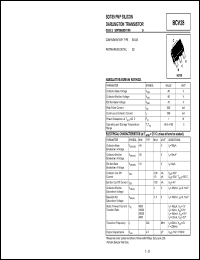 BCV28 datasheet: PNP silicon  darlington transistor BCV28