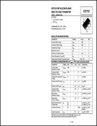 FZT757 datasheet: PNP silicon planar high voltage transistor FZT757