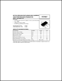 FZT957 datasheet: NPN silicon planar high current transistor FZT957