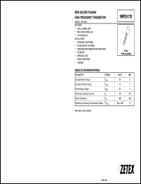 MPS5179 datasheet: NPN silicon planar high frequency transistor MPS5179