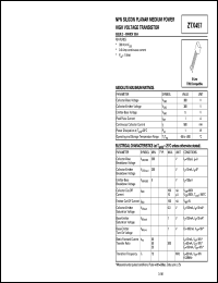 ZTX457 datasheet: NPN silicon planar medium power high voltage transistor ZTX457