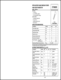 ZTX692B datasheet: NPN silicon planar medium power high gain transistor ZTX692B